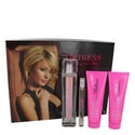 Paris Hilton Heiress Perfume -- Gift Set - 3.4 oz Eau De Parfum Spay + .34 oz Mini EDP Pen Spray + 3 oz Body Lotion + 3 oz Shower Gel