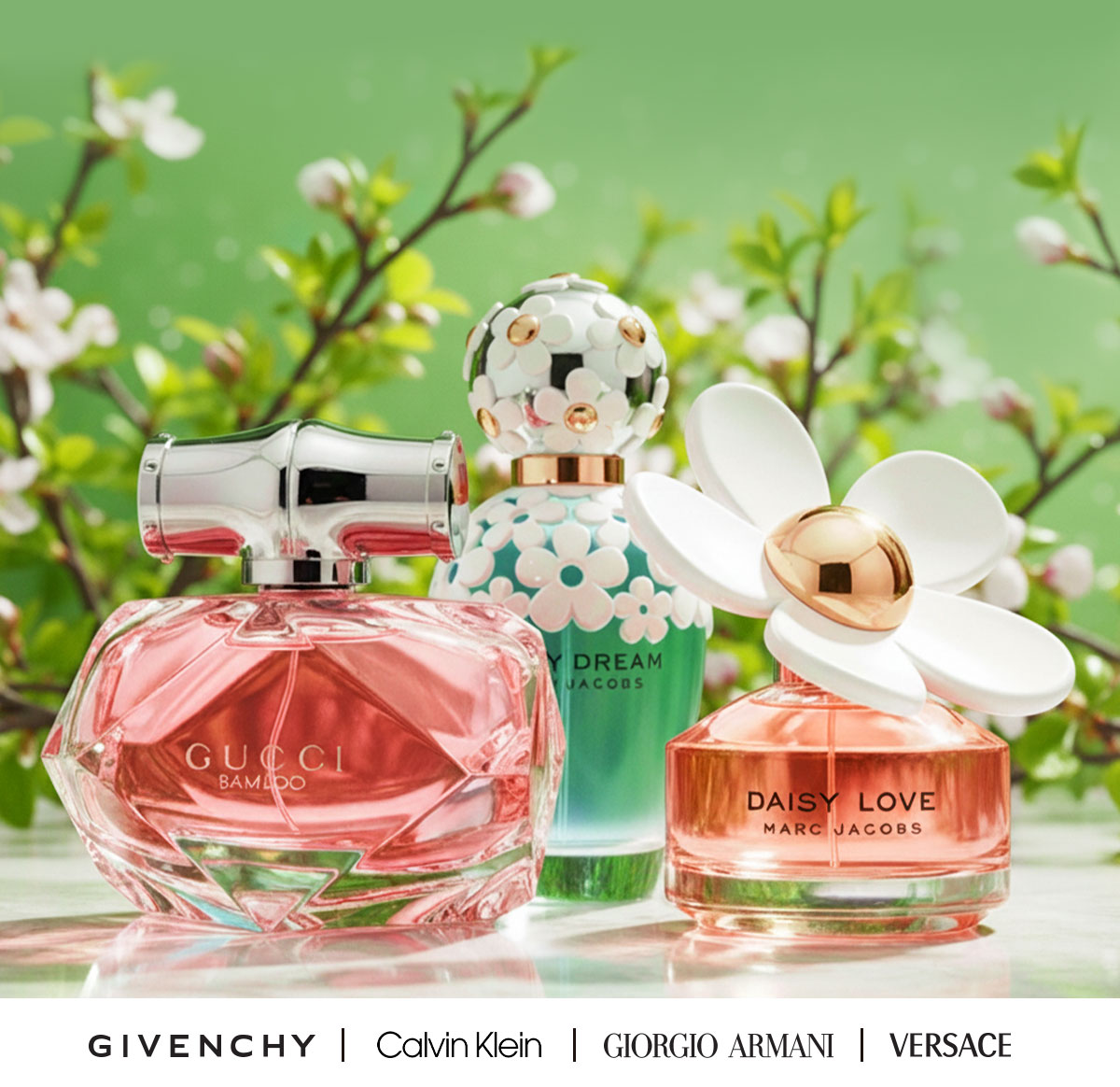 Display of popular scents during spring savings
