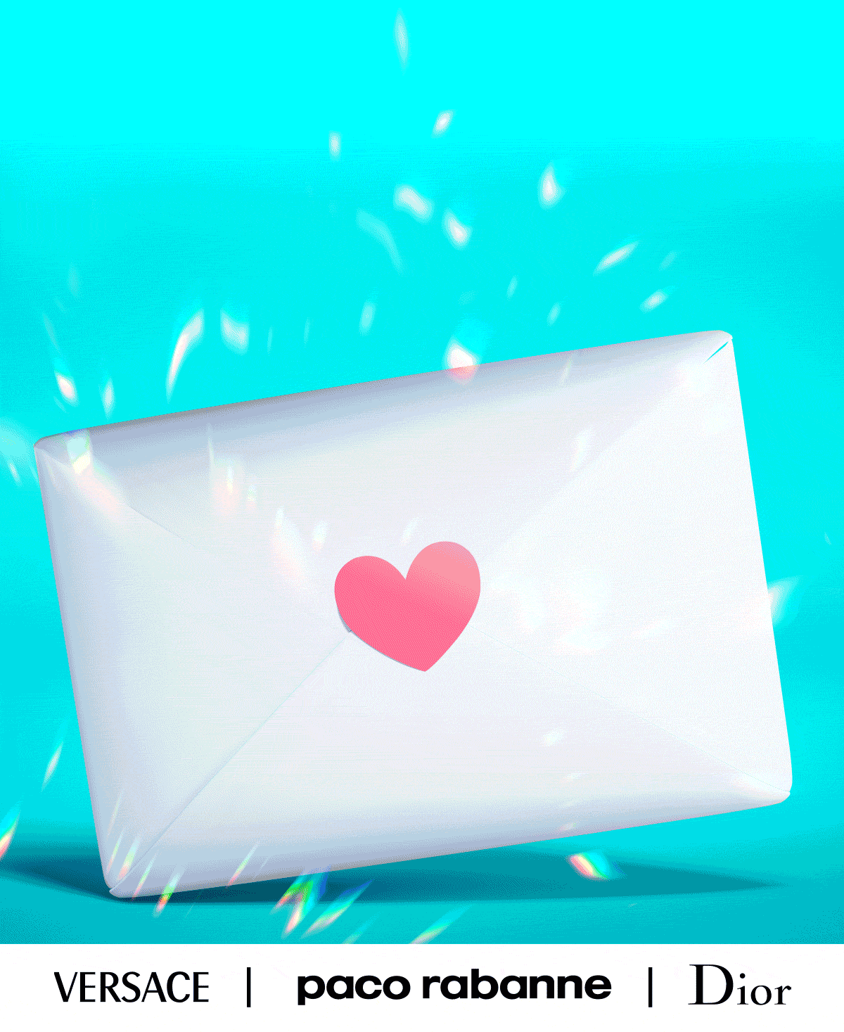 Popular fagrances pop out of a Mother's Day card to advertise deals