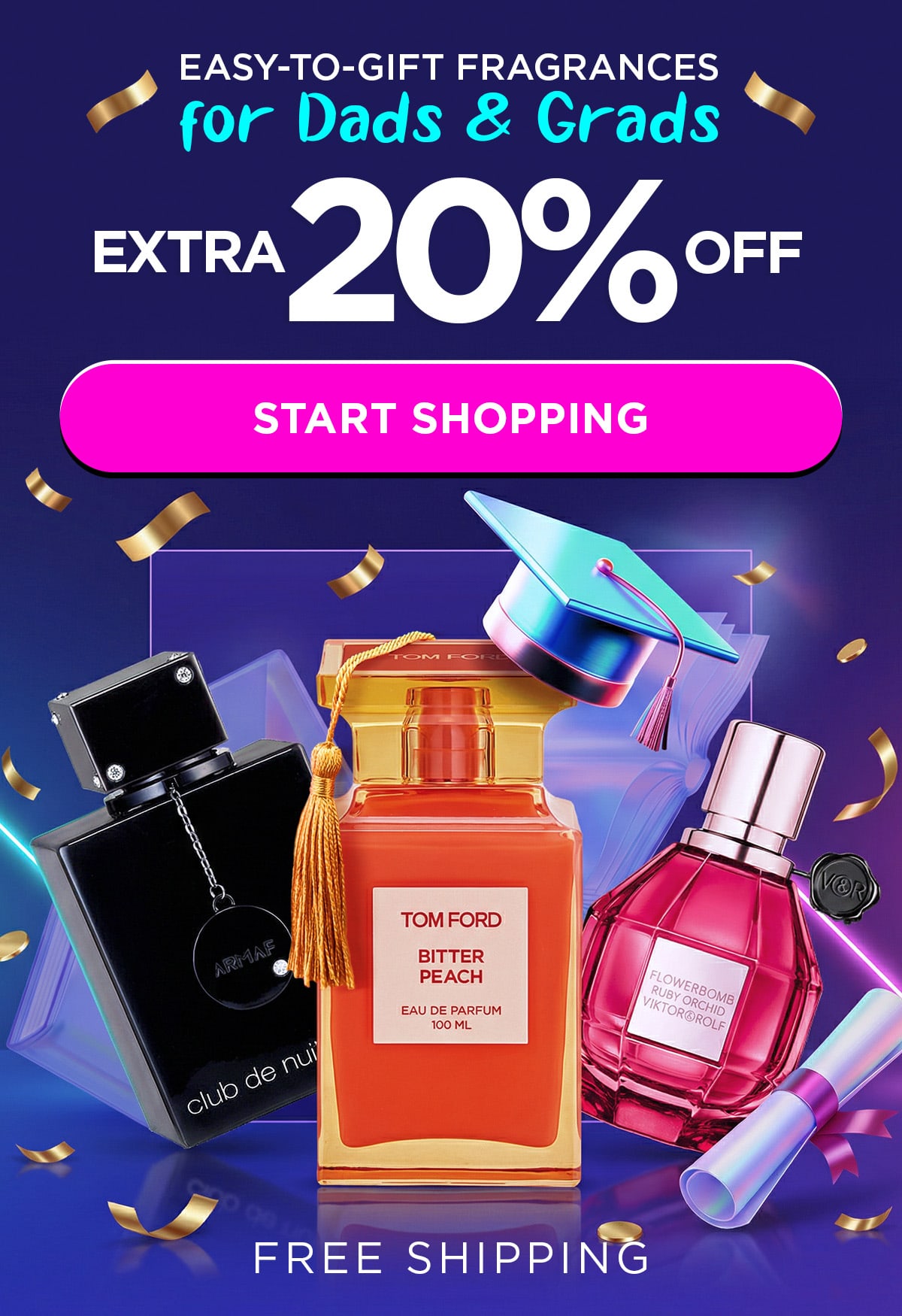 Easy-to-Gift Fragrances for Dads & Grads. Extra 20% Off