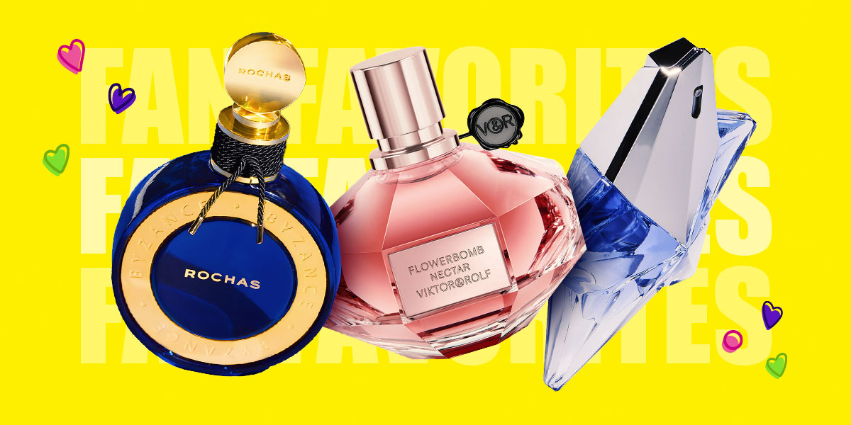 Best-selling fragrances on display