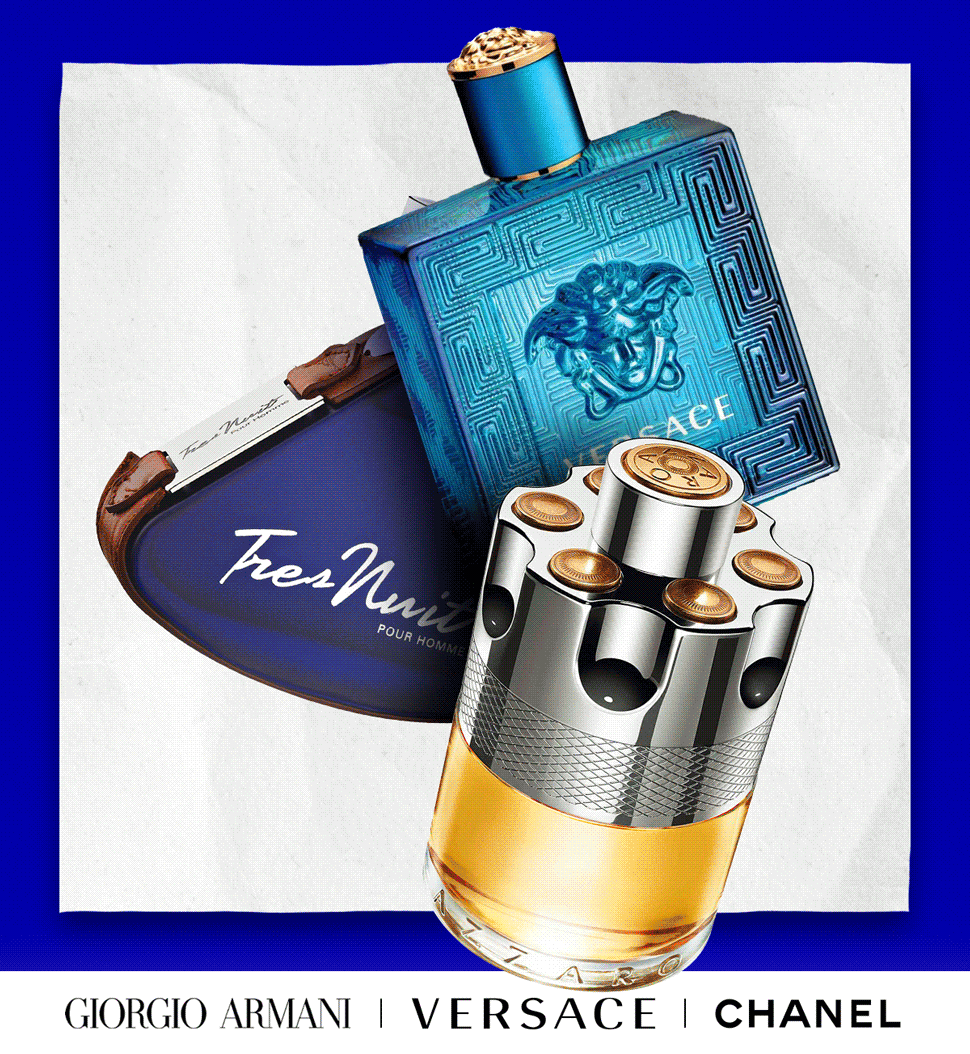 Doodles surround popular men's cologne for Father's Day gifts