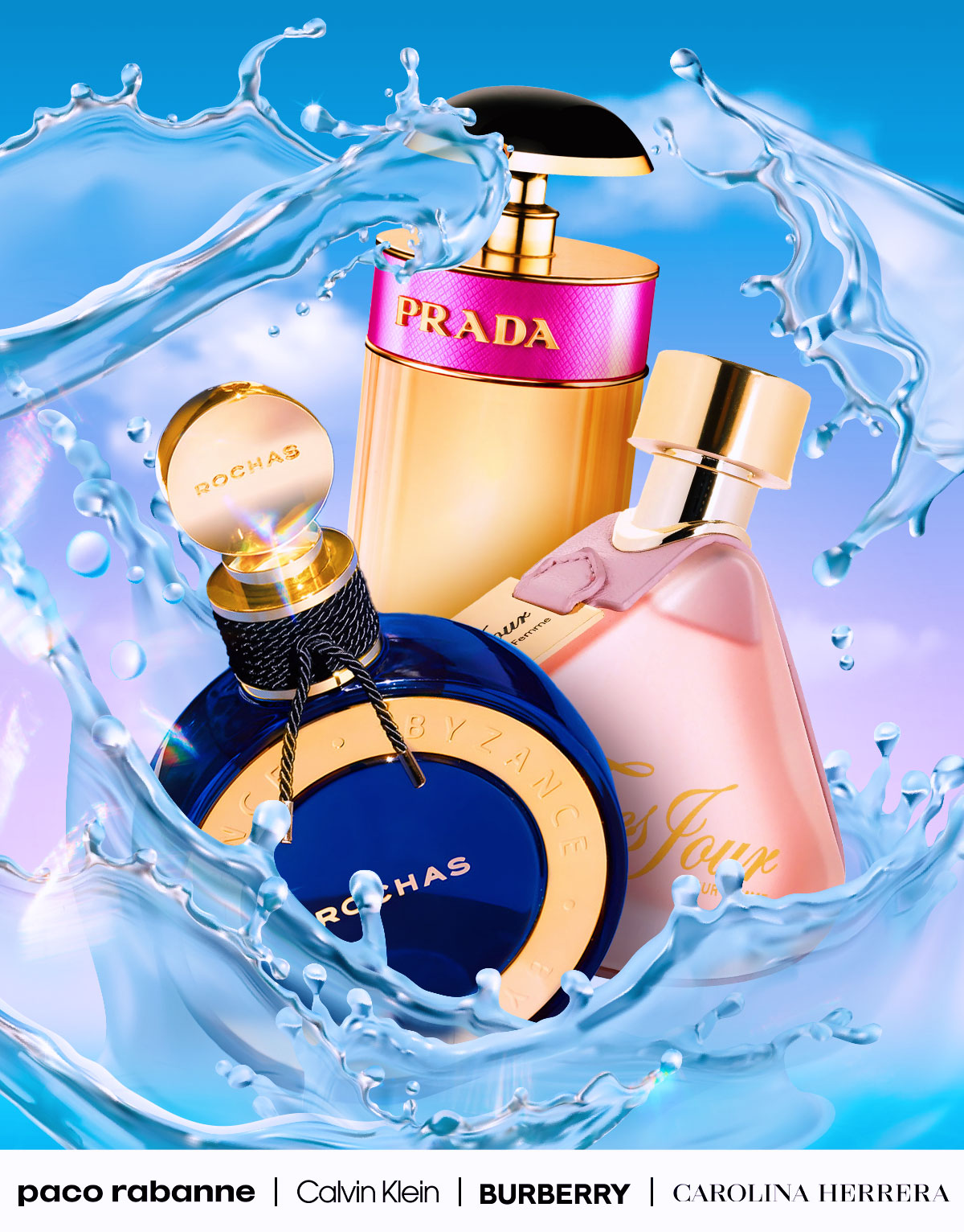 Water splashes around best selling scents during summer savings
