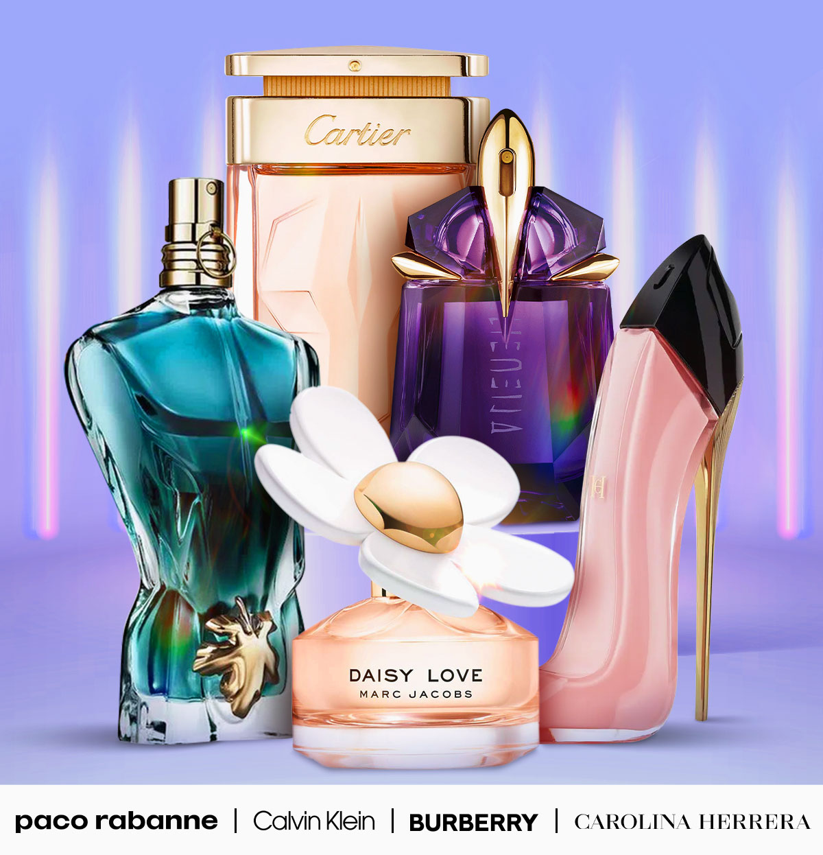 Beams glow behind popular fragrances during flash savings