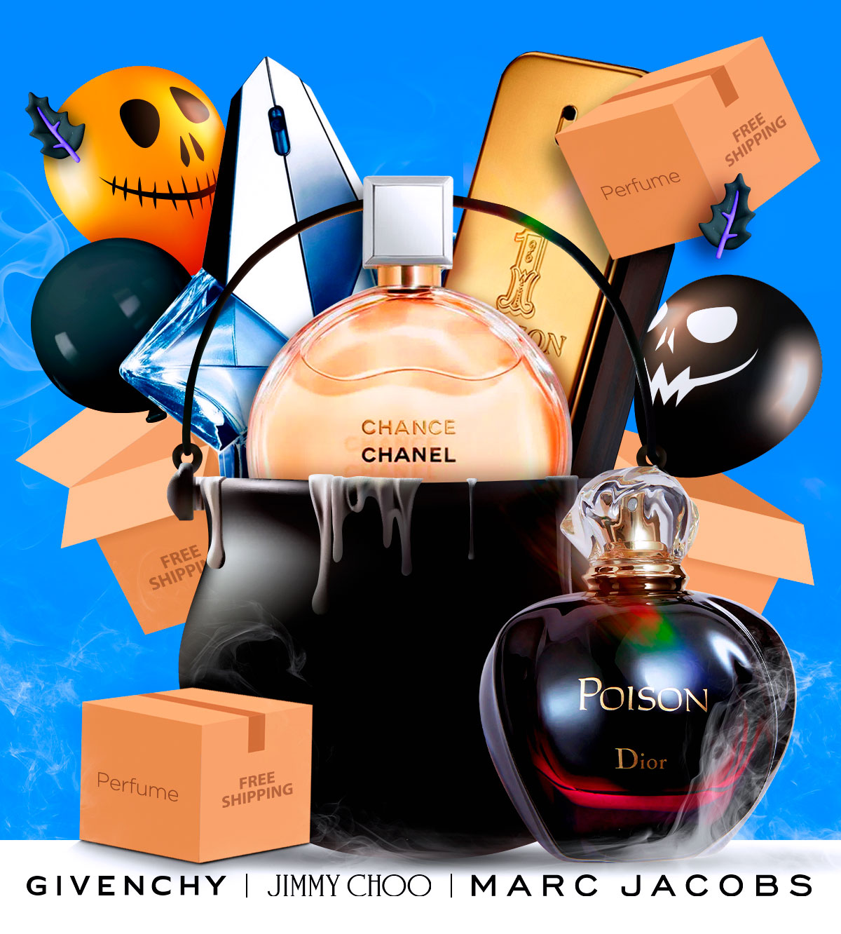 Popular fragrances pop out of a cauldron during prime Halloween deals