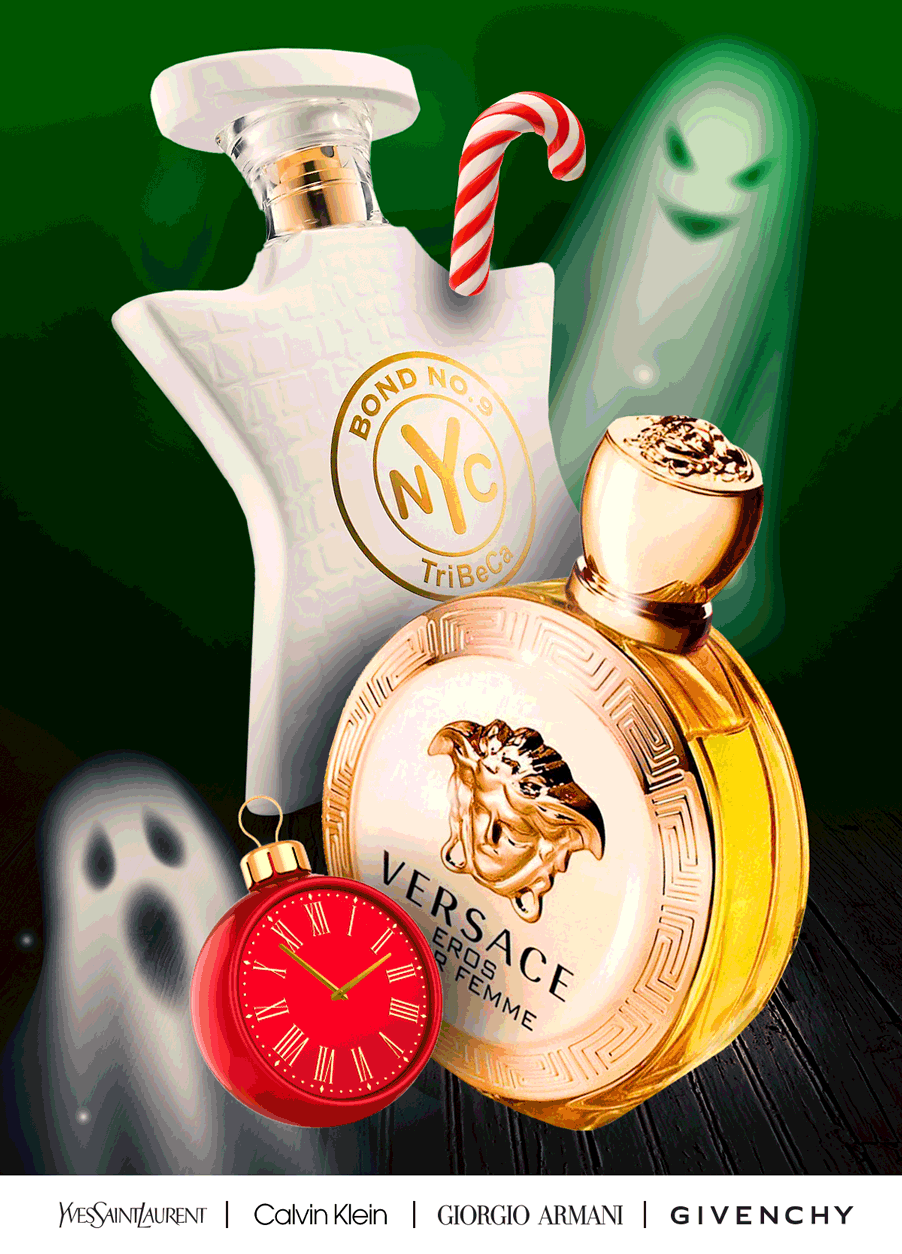 Christmas elements swirl around fragrances with only 60 days left until Christmas