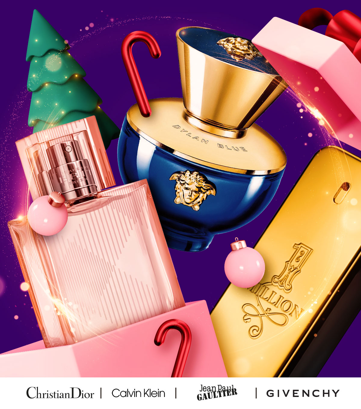 Holiday elements float around popular fragrances during early holiday savings event
