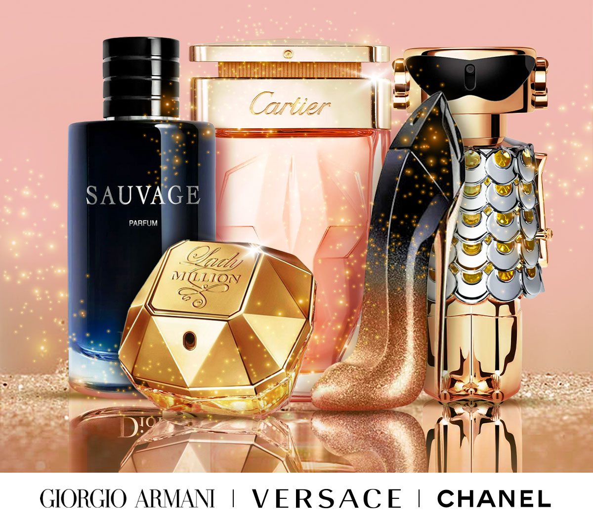 Gold sparkles envelope best-selling perfumes and colognes during New Year deals