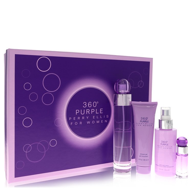 Perry Ellis 360 Purple For Women Wild Blackberry Perfume Lotion Set