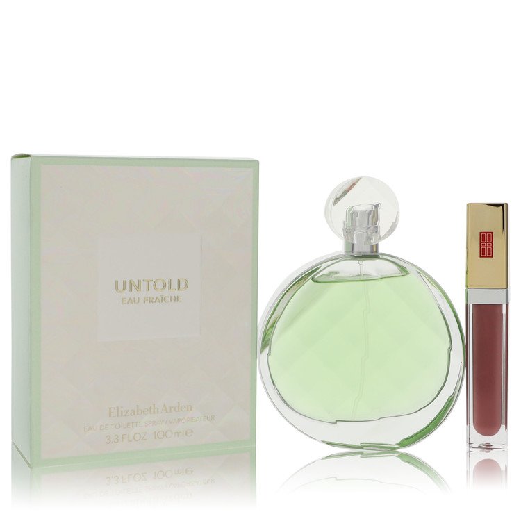 Untold Eau Fraiche Perfume by Elizabeth Arden - 3.3 oz Eau De Toilette Spray with Lipstick