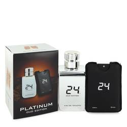 24 Platinum Oud Edition Cologne 3.4 oz Eau De Toilette Concentree Spray  + 0.8 oz {Pocket Spray (Unisex)