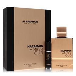 Al Haramain Amber Oud Black Edition Cologne -- Gift Set - 5 oz Eau De Parfum Spray + 0.34 oz Refillable Spray