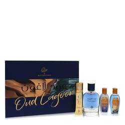 Oud Lagoon Perfume -- Gift Set - 3.4 oz Eau De Parfum Spray + 3.4 oz Perfumed Hair & Body Mist + 2 oz Shower Gel + 2 oz Body Lotion